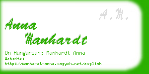 anna manhardt business card